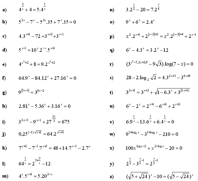 Exponenciálne rovnice a nerovnice - Príklad 3 - Zadanie